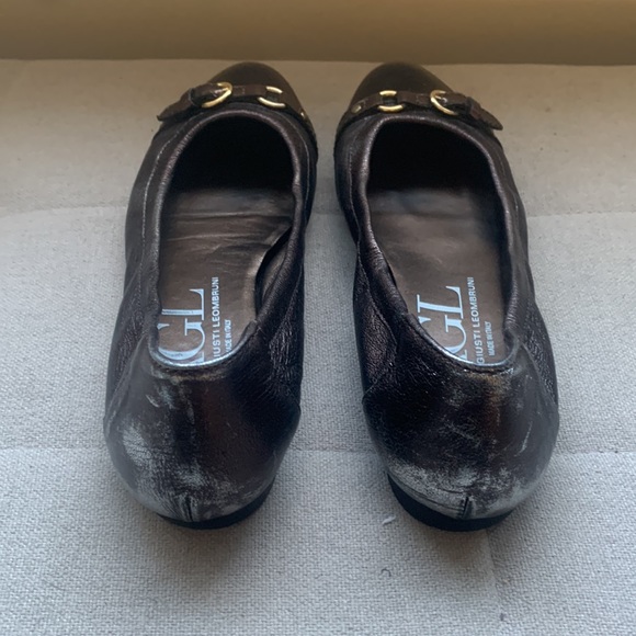 AGL Metallic Monika Patent Cap Toe Ballet Flats Size 40 US 8 - Picture 3 of 16